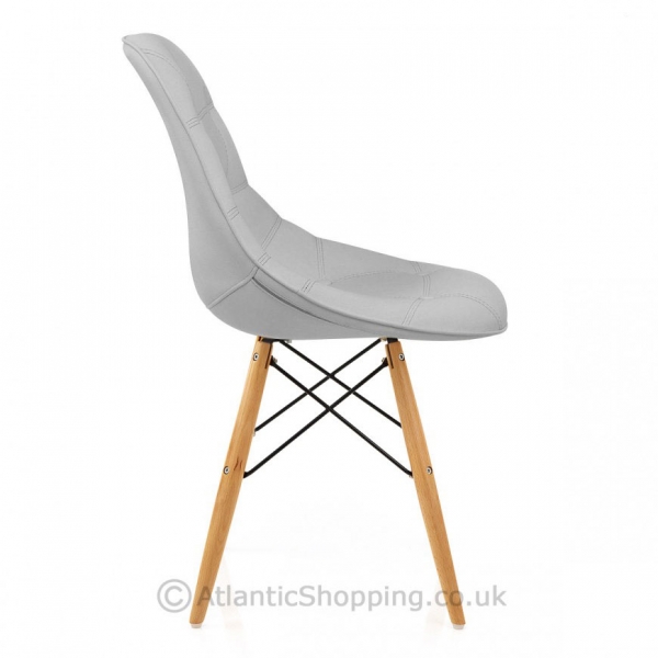 Startseite  StÃ¼hle  Eames Style DSW Gepolstert Grau