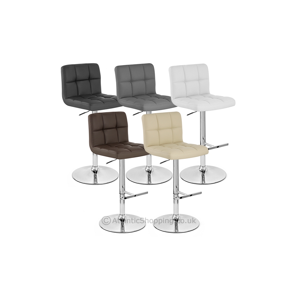 Grid Kunstleder Barhocker Chrom - Barhockerwelt