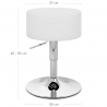Kunstleder Hocker Chrom - Bullet