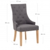Esszimmerstuhl Stoff - Ascot - Eiche Gris Foncé