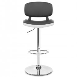 Kunstleder Barhocker Chrom - Edge Schwarz