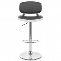 Kunstleder Barhocker Chrom - Edge Grau