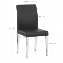 Kunstleder Stuhl Chrom - Dash Schwarz