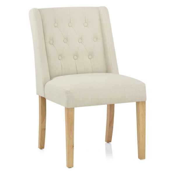 Stoff Stuhl Eiche - Chatsworth Beige Stoff Stuhl Eiche - Chatsworth Beige