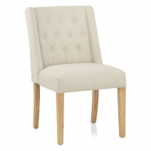 Stoff Stuhl Eiche - Chatsworth Beige
