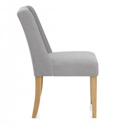Stoff Stuhl Eiche - Chatsworth Grau