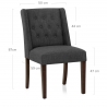 Stoff Stuhl Walnuss - Chatsworth Grau