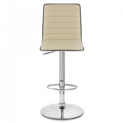 Kunstleder Barhocker Chrom - Hiline Beige