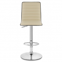Kunstleder Barhocker Chrom - Hiline Beige