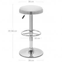 Kunstleder Barhocker Chrom - Java