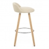 Kunstleder Holzbarhocker - Jive Beige