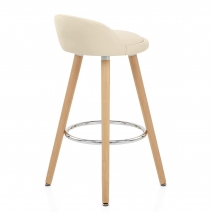 Kunstleder Holzbarhocker - Jive Beige