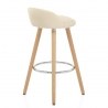 Kunstleder Holzbarhocker - Jive Beige