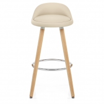 Kunstleder Holzbarhocker - Jive Beige