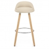 Kunstleder Holzbarhocker - Jive Beige