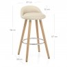 Kunstleder Holzbarhocker - Jive Beige