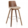 Stoff Holzbarhocker - Mirage Beige