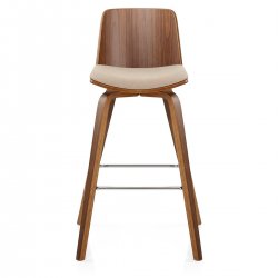 Stoff Holzbarhocker - Mirage Beige