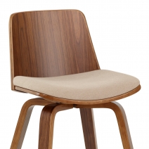 Stoff Holzbarhocker - Mirage Beige