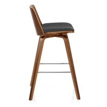 Stoff Holzbarhocker - Mirage Grau