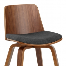 Stoff Holzbarhocker - Mirage Grau