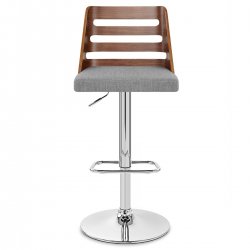 Stoff Holzbarhocker - Muse Grau