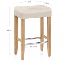 Holz Barhocker - Otis Eiche Beige