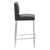Kunstleder Barhocker Chrom - Pacino Schwarz