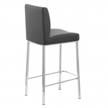 Kunstleder Barhocker Chrom - Pacino Schwarz