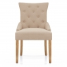 Stoff Stuhl Eiche - Verdi Beige