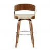 Kunstleder Holzbarhocker - Alicia