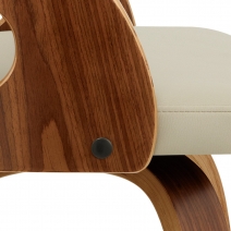 Kunstleder Holzbarhocker - Alicia