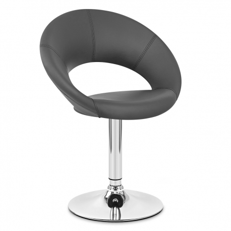 Kunstleder Chrom Stuhl - Clementine Schwarz