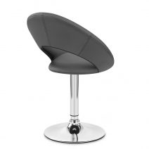 Kunstleder Chrom Stuhl - Clementine Schwarz
