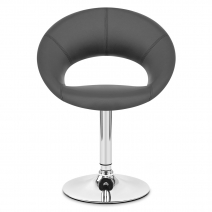 Kunstleder Chrom Stuhl - Clementine Schwarz