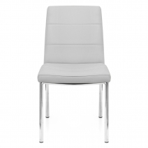 Kunstleder Chrom Stuhl - Breakfast Grau