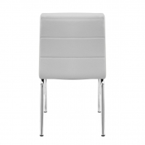 Kunstleder Chrom Stuhl - Breakfast Grau