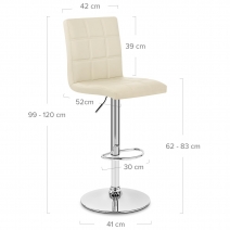 Kunstleder Barhocker Chrom - Criss Cross