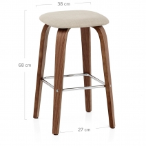 Stoff Holzbarhocker - Stockholm Beige