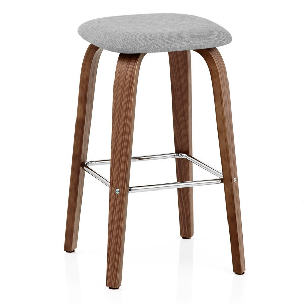 Stoff Holzbarhocker - Stockholm Grau Stoff Holzbarhocker - Stockholm Grau