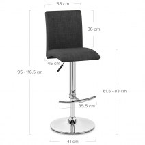 Stoffbarhocker - Deluxe High Back