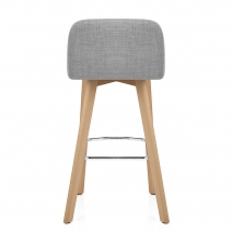 Stoff Holzbarhocker - Hex Beige