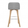 Stoff Holzbarhocker - Hex Beige