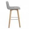 Stoff Holzbarhocker - Hex Beige