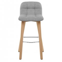 Stoff Holzbarhocker - Hex Beige