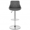 Kunstleder Barhocker Chrom - Stitch Grau