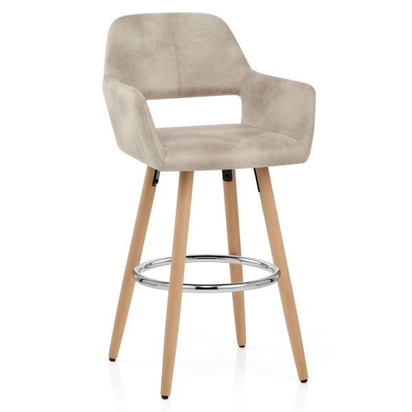 Kunstleder Barhocker Antik - Kite Beige Kunstleder Barhocker Antik - Kite Beige