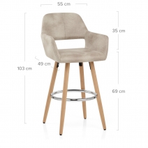 Kunstleder Barhocker Antik - Kite Beige