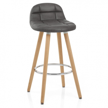 Kunstleder Barhocker Antik - Sole Grau