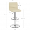 Kunstleder Barhocker Chrom - Mint